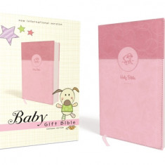 NIV Baby Gift Bible, Holy Bible, Leathersoft, Pink, Red Letter Edition, Comfort Print: Keepsake Edition