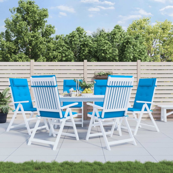 vidaXL Perne de scaun cu spătar &icirc;nalt, 6 buc, bleu, țesătură Oxford