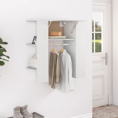 vidaXL Dulap de hol, alb, 97,5x37x99 cm, lemn prelucrat foto
