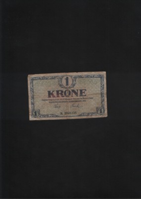 Rar! Danemarca 1 krone coroana 1921 seria2866325 uzata foto