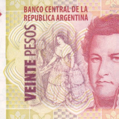 Bancnota Argentina 20 Pesos (2016) - P355 UNC ( serie F )
