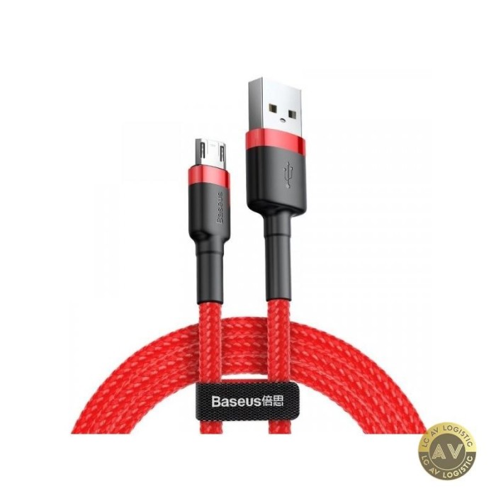 Cablu Date si Incarcare USB-A - microUSB Baseus Cafule 18W 1m Rosu CAMKLF-B09