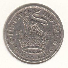 MAREA BRITANIE ANGLIA - 1 SHILLING 1941 , Ag500, LM1.44