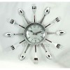 Ceas de Perete Bucatarie Kitchen Clock, Furculite si Linguri, Sticla si Polimeri