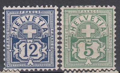 Switzerland 1906 Definitives Mi.84 86 MH AM.382 foto