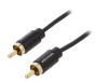 Cablu RCA aurit, 1,5m, negru, Vention