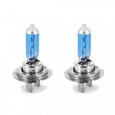 Set de 2 becuri Halogen H7 55W +50% Alb Xenon 12V Carguard foto