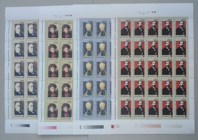 TIMBRE ROM&amp;Acirc;NIA LP1604/2003 PERSONALITĂȚI ( I) -set 4 coli ( vezi descriere) MNH foto