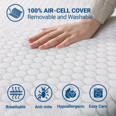 The White Stone Topper Viscoelastico Memory Foam H3 | Corector pentru saltea | Topper pentru saltea cu husă detașabilă | antibacterian 200x200 foto