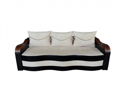 Canapea Extensibila Simona 225x74x100 cm, Crem, Negru foto