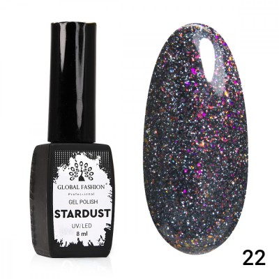 Oja semipermanenta Stardust, reflectorizant, Global Fashion 8ml, 22 foto