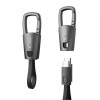 Cablu Date si Incarcare USB-C - USB-C Tech-Protect Ultraboost DNA Keychain, 60W, 0.17m, Gri, Universal