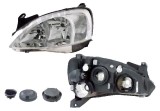 Far Opel Corsa C 07.2000-10.2003 TYC fata stanga, tip bec H7+H7, reglare electrica, far tip Valeo, fara motoras