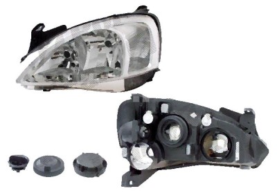 Far Opel Corsa C 07.2000-10.2003 TYC fata stanga, tip bec H7+H7, reglare electrica, far tip Valeo, fara motoras foto