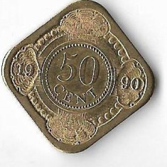Moneda 50 cents 1990 - Antilele Olandeze