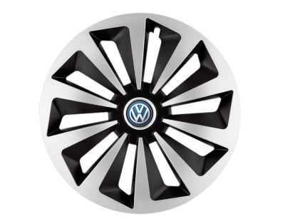 Set 4 capace roti Fox Gri-Negru R14 pentru gama auto Volkswagen foto