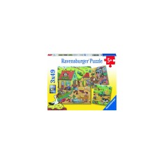 Puzzle Munca La Ferma, 3X49 Piese