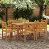 Cumpara ieftin Set de masă pentru grădină 7 pcs Maro lemn masiv de acacia
