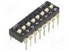 Intrerupator DIP, 2 pozitii, montare THT, 8 sectiuni, DIPTRONICS - NDI-08H-V