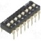 Intrerupator DIP, 2 pozitii, montare THT, 8 sectiuni, DIPTRONICS - NDI-08H-V