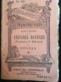 Cantarea Romaniei si Soveja, Alecu Russo, BPT 439, Carte Veche Interbelica