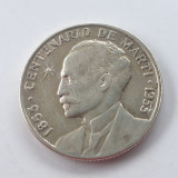 Cuba 25 centavos 1953 argint 900 Centenario de Marti, Europa