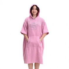 Poncho de baie pentru copii Homelevel, 10-13 ani, Roz, Bumbac organic, 54980.43