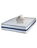 Set Saltea ortopedica Iris Super Lux Comfort 140x200x26cm, fermitate tare, plasa arcuri Bonell, sistem de aerisire banda Spaceair, Saltsib, Pachet tex