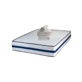 Set Saltea ortopedica Iris Super Lux Comfort 140x200x26cm, fermitate tare, plasa arcuri Bonell, sistem de aerisire banda Spaceair, Saltsib, Pachet tex