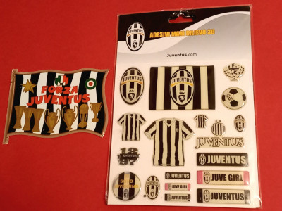 Stickere 3D + 1 sticker steag - fotbal - JUVENTUS TORINO foto