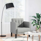 vidaXL Canapea scaun cu cotiere, gri nor, 53 cm, textil