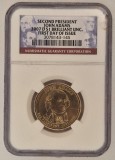 United States SUA Statele Unite 1 Dollar 2007 John Adams BUNC KM#402 NGC, America de Nord