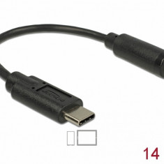 Adaptor audio USB tip C la jack stereo 3.5mm DAC T-M 0.14m, Delock 65842