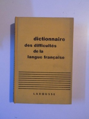 DICTIONNAIRE DES DIFFICULTES DE LA LANGUE FRANCAIS de ADOLPHE V. THOMAS , 1968 foto