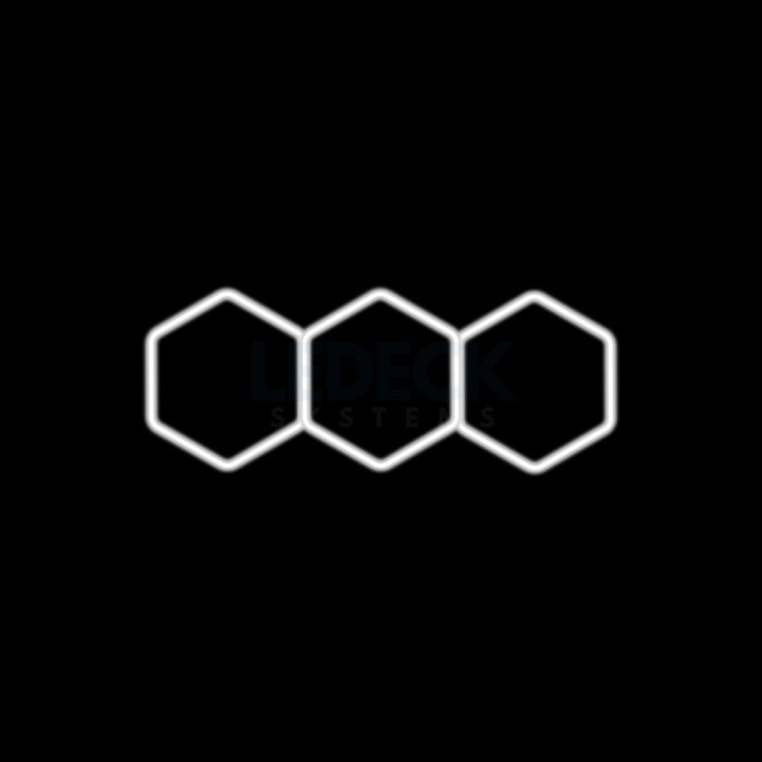 Lumina LED Hexagonala , 3 Module 98x244CM - Garaj, Dormitor, Camera Gaming, Spatii Private
