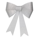 Fundă Decorativă Crăciun Glitter, Argintiu, 38cm, Oem