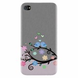 Husa silicon pentru Apple Iphone 4 / 4S, Bird Love