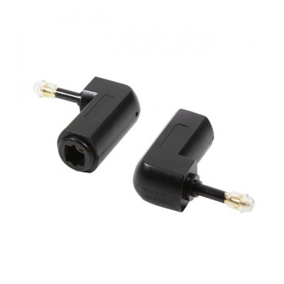 Adaptor cotit fibra optica mufa mini 3.5 mm - soclu Toslink LOGILINK CA1015 foto