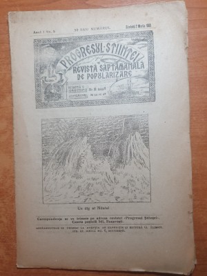 revista progresul stiintei 2 martie 1919 - anul 1,nr.5 -existenta eteriului foto