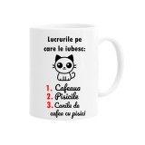 Cana alba personalizata lucrurile pe care le iubesc, INOVATIX&reg;. 330ml