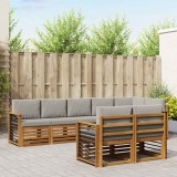 vidaXL Seturi de canapele cu pernă 8 pcs Gri natural și deschis 3375021