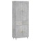 Dulap inalt, gri beton, 69,5x34x180, lemn compozit