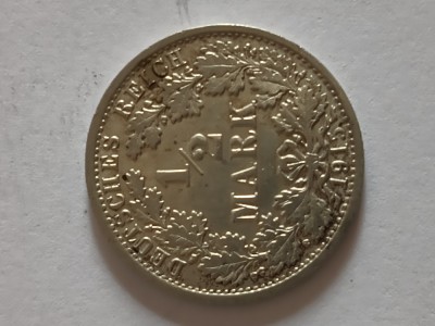 Moneda 1/2 MARK 1915 , DE COLECTIE, FRUMOASA foto