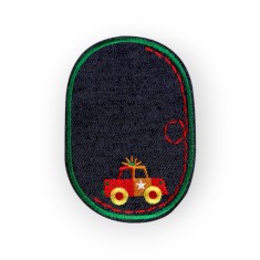 Petic termoadeziv Jeans, aplicatie cu masinuta, 7,8 x 12 cm Verde