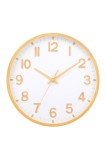 Ceas de perete silențios 25cm cu baterii, fără ticăit, modern - galben