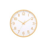 Ceas de perete silențios 25cm cu baterii, fără ticăit, modern - galben