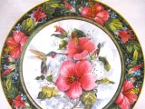 FARFURIE PORTELAN ENGLEZESC ROYAL DOULTON EDITIE LIMITATA COLECTIA THE IMPERIAL HUMMINGBIRD DECOR COLIBRI SI HIBISCUS 21 CM