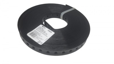 Banda 19x2mm metalica perforata cu invelis de PVC lungime 10m diametru gaura 6.5mm folosita pentru prindere sau fixare foto