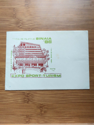Plic Targul de Filatelie Sinaia &amp;#039;86-Expo Sport-Turism foto