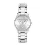 GUESS Roxy GW0987L1 Ceas Damă Quartz Cadran Argintiu Cristale Brățară Oțel 36mm